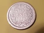 10 cent 1910 (schaars), Postzegels en Munten, Munten | Nederland, Verzenden, Zilver, 10 cent, Koningin Wilhelmina