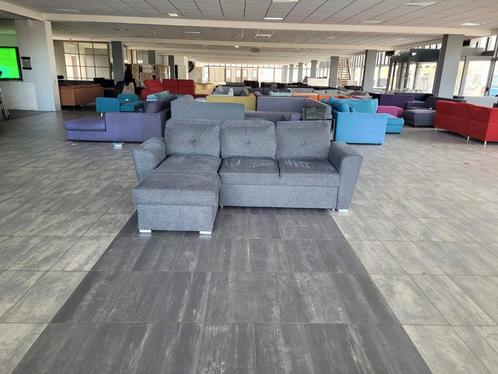 Hoekbank slaapfunctie opberg donkergrijs 250x160 | BEZORGEN, Huis en Inrichting, Banken | Bankstellen, Zo goed als nieuw, Hoekbank