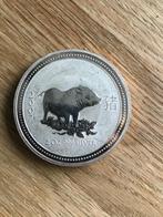 Year of the pig 2 oz munt 2007 lunar 1, Ophalen of Verzenden
