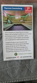 Thermen Soesterberg voordeelbon 2e persoon 50% korting, Tickets en Kaartjes
