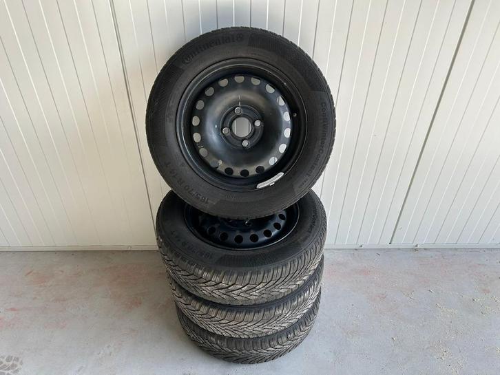 Stalen velgen met winterbanden, Auto-onderdelen, Banden en Velgen, Banden en Velgen, Winterbanden, 14 inch, 165 mm, Personenwagen