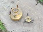 antieke koperen boulloire ketel met brander, Ophalen of Verzenden, Koper