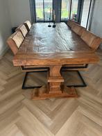 Grote Kloostertafel - 260cm, Huis en Inrichting, Tafels | Eettafels, Ophalen, Gebruikt, 100 tot 150 cm, Eikenhout