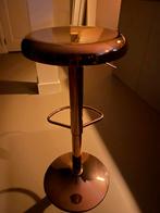 Wood copper metal bar stool per stuk, Huis en Inrichting, Barkrukken, 60 tot 90 cm, Nieuw, Ophalen of Verzenden, In hoogte verstelbaar