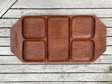 Vintage Teakhouten Dienblad Tapas Schaal serveerschaal beschikbaar voor biedingen
