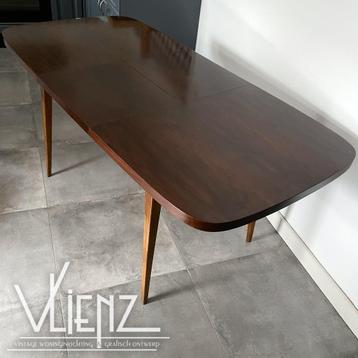 Vintage uitschuifbare eettafel midcentury tafel dining table beschikbaar voor biedingen