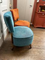 Fauteuil Adele stoelen, oranje en blauw, Huis en Inrichting, Stoelen, Ophalen, Twee, Blauw, Zo goed als nieuw