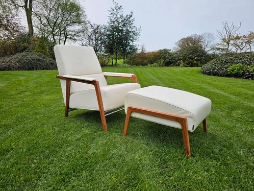 Harvink Splinter design fauteuil + Hocker, Huis en Inrichting, Fauteuils, Zo goed als nieuw, 75 tot 100 cm, Ophalen of Verzenden