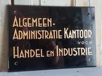 Antieke Hollandse gevel reclame in leisteen streetart ca1920, Ophalen, Zo goed als nieuw, Reclamebord
