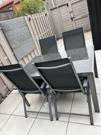 Livarno Tuinset met stoelen, Tuin en Terras, Ophalen of Verzenden, Gebruikt, Rechthoekig, Metaal