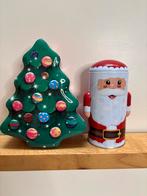 Setje 2 blikjes kerst boom en kerstman, Ophalen of Verzenden, Zo goed als nieuw