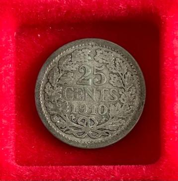 VERSCHILLENDE JAREN 25 cent Wilhelmina 'Hermelijnen Mantel' beschikbaar voor biedingen
