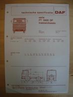 DAF FT 1600 DF Technische Specificatie folder 1975 – 4x2, Boeken, Ophalen, Zo goed als nieuw, Overige merken, DAF