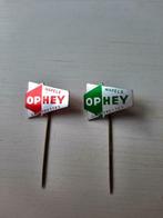 Ophey Wafels Gaufrettes Speldjes Speldje Rood en Groen, Verzamelen, Speldjes, Pins en Buttons, Ophalen of Verzenden, Gebruikt