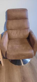 suede fauteuil, Huis en Inrichting, Fauteuils, Ophalen, Overige materialen, Gebruikt, 75 tot 100 cm