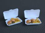 2  take away boxen met elk 2 hamburgers en veel frietjes., Ophalen of Verzenden, Nieuw, Gebruiksvoorwerp