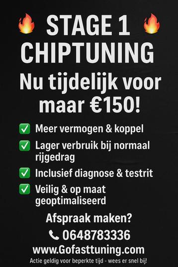 Actie Chiptuning stage 1 nu €150 beschikbaar voor biedingen