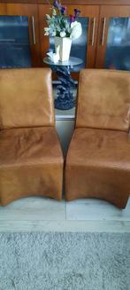4 eetkamerstoelen volleer, Ophalen, Gebruikt, Overige kleuren, Hout