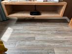 Zwevend tv meubel incl plank/balk, Huis en Inrichting, Kasten | Televisiemeubels, Ophalen, 150 tot 200 cm, Eikenhout, Zo goed als nieuw
