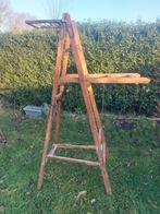 Echte antieke bibliotheek trap ca 185 cm h met ijzerbeslag, Ophalen, Zo goed als nieuw