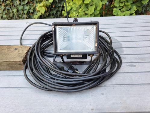 Bouwlamp met 15 meter snoer, Doe-het-zelf en Verbouw, Bouwverlichting, Gebruikt, Lamp met armatuur, 50 tot 200 watt, Ophalen of Verzenden