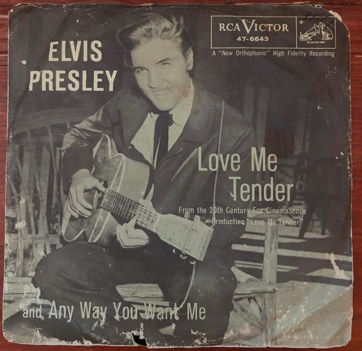 Elvis Presley - Love Me Tender Single USA persing 1956, Cd's en Dvd's, Vinyl Singles, Gebruikt, Pop, Ophalen of Verzenden