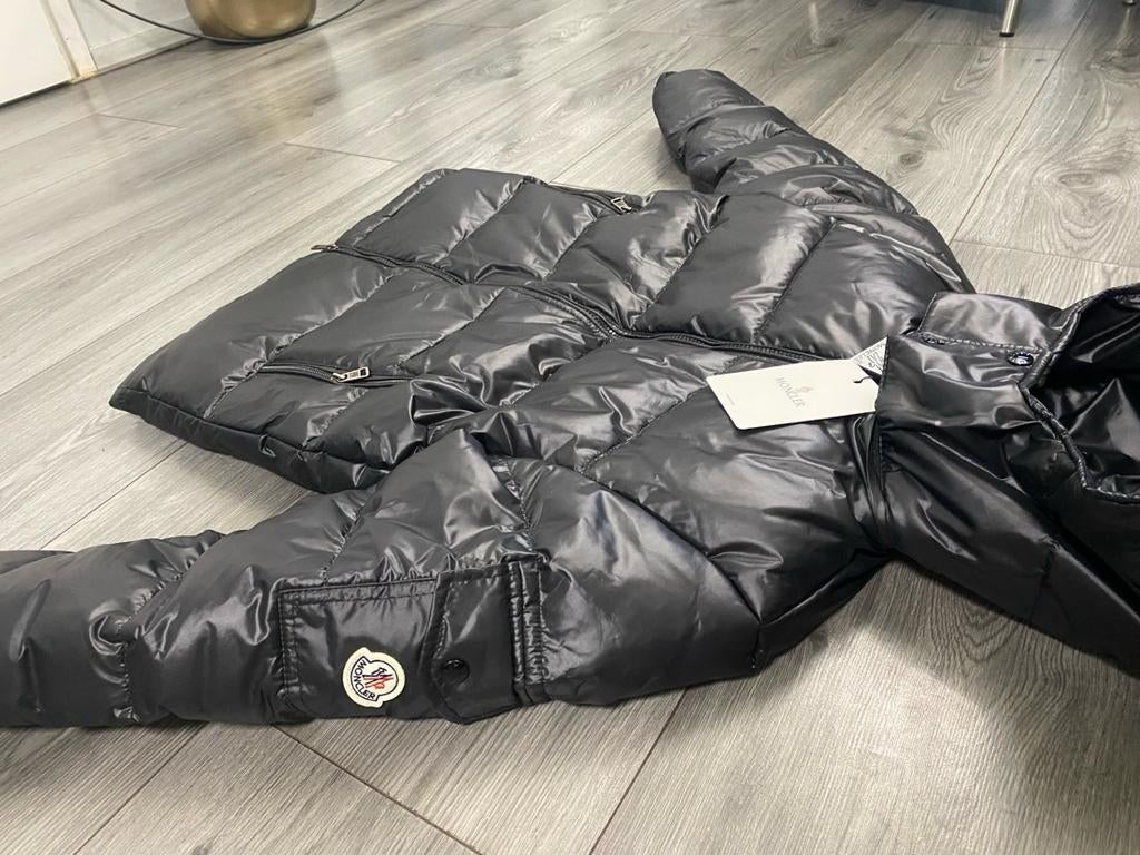 Moncler jas maya mat zwart, Moncler, Maat 48/50 (M), Zwart, Nieuw
