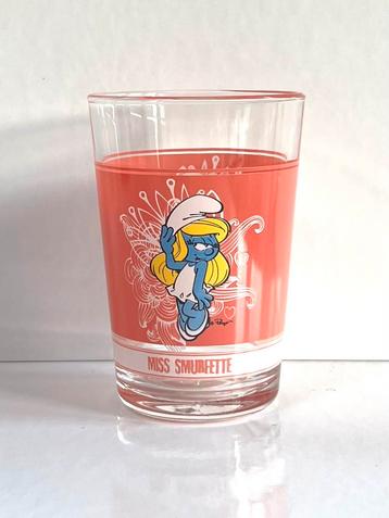 Vintage smurfen drinkglas beschikbaar voor biedingen