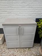 Kunstof tuinkast opbergkast buitenkast taupe creme, Ophalen, Kunststof