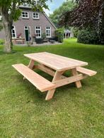 Stijlvolle Douglas Picknicktafels in Boomstamvorm, Ophalen of Verzenden, Nieuw, Rechthoekig, Hout