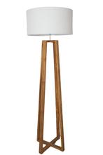 vloerlamp met witte kap, Ophalen of Verzenden, Nieuw, Hout, 150 tot 200 cm
