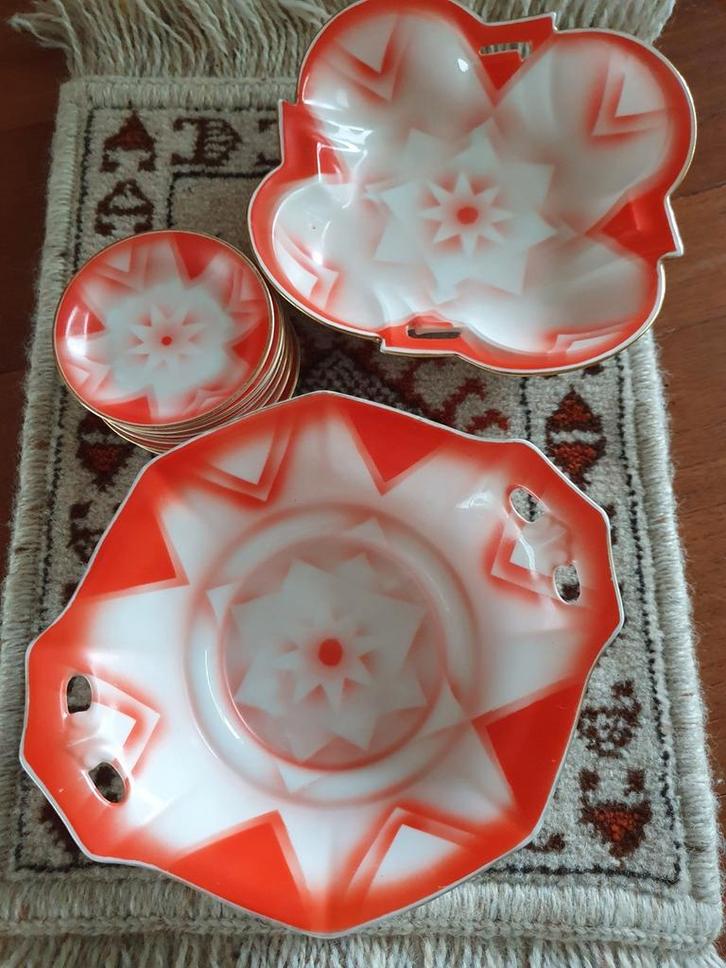 Prachtig setje van TILLOWITZ EPOS....art Deco...., Antiek en Kunst, Antiek | Schalen, Ophalen of Verzenden
