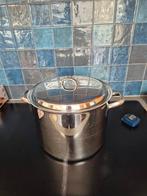 Grote RVS Soeppan - 13 Liter, Huis en Inrichting, Keuken | Potten en Pannen, Kookpan of Snelkookpan, Gebruikt, Keramische plaat