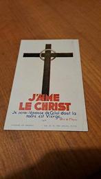 Oude religieuze kaart - J'aime le Christ Franse brocante bid, Ophalen of Verzenden