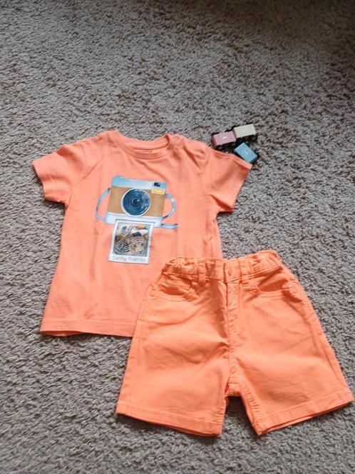 Mayoral 2- delig setje oranje met bewegend dieren print maat, Kinderen en Baby's, Babykleding | Maat 86, Zo goed als nieuw, Jongetje