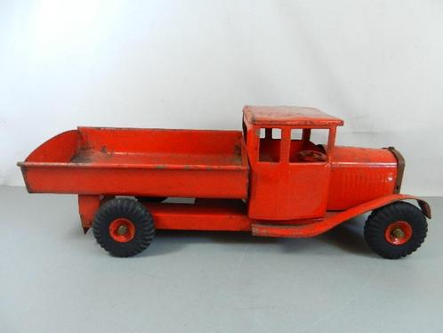 Grote vintage Tri-ang metalen kiepwagen in originele verf, Antiek en Kunst, Antiek | Speelgoed, Ophalen of Verzenden