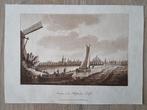 1795 Aquatint Den Haag vanuit Delft Bootjes, Antiek en Kunst, Ophalen of Verzenden
