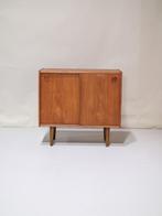 Kast schuifdeuren teakhout Deens vintage, Ophalen, Met deur(en), -, -