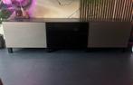 Besta Ikea tv meubel met deuren brons/zwart 180x42x38, Ophalen, Gebruikt, 25 tot 50 cm, Minder dan 100 cm