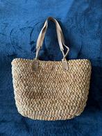 charmante rieten strandtas met stoffen binnenvoering, Ophalen of Verzenden, Gebruikt