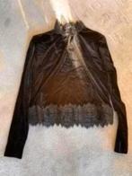 Nikkie velvet Raya zwarte top,  zwart flueel, maat 40, Maat 38/40 (M), Zwart, Nieuw, Ophalen of Verzenden