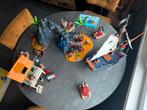 Playmobil grote set piraten o.a blauw schip, huis en eiland, Ophalen of Verzenden, Zo goed als nieuw