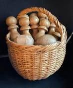 Antiek Frans brocante kegelspel in mand, Ophalen of Verzenden