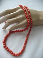 Vintage Oude Kralen Ketting in Licht Koraal Kleur, Ophalen of Verzenden, Overige materialen, Ketting