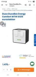 Wtw box  DUCO, Doe-het-zelf en Verbouw, Ventilatie en Afzuiging, Ophalen of Verzenden, Zo goed als nieuw, Ventilator en Afzuiger