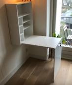 Opklapbaar bureau. Wit, Huis en Inrichting, Bureaus, Ophalen, Gebruikt