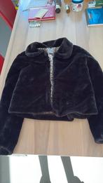 Zwart imitatie bontjasje - Maat S/M, Ophalen of Verzenden, Zo goed als nieuw, Maat 36 (S), Zwart
