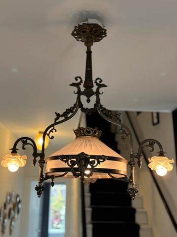 Antieke Bronskleurige Hanglamp - Perfecte Staat! beschikbaar voor biedingen
