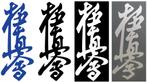 Kyokushin karate kanji 'plakletter' auto motor fiets raam, Maat XS of kleiner, Verzenden, Nieuw, Karate