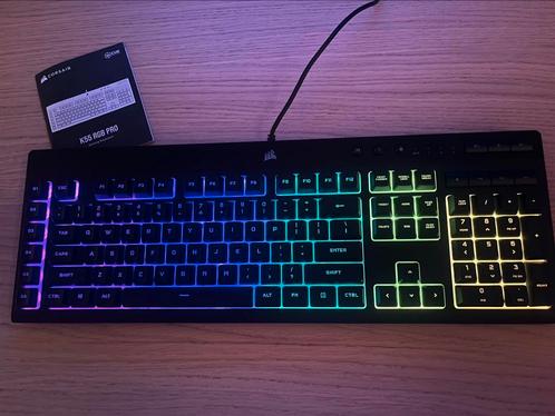 Corsair K55 RGB PRO, Computers en Software, Toetsenborden, Zo goed als nieuw, Qwerty, Bedraad, Gaming toetsenbord, Ophalen of Verzenden
